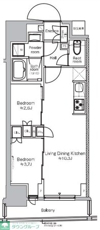 プラウドフラット日本橋馬喰町の物件間取画像